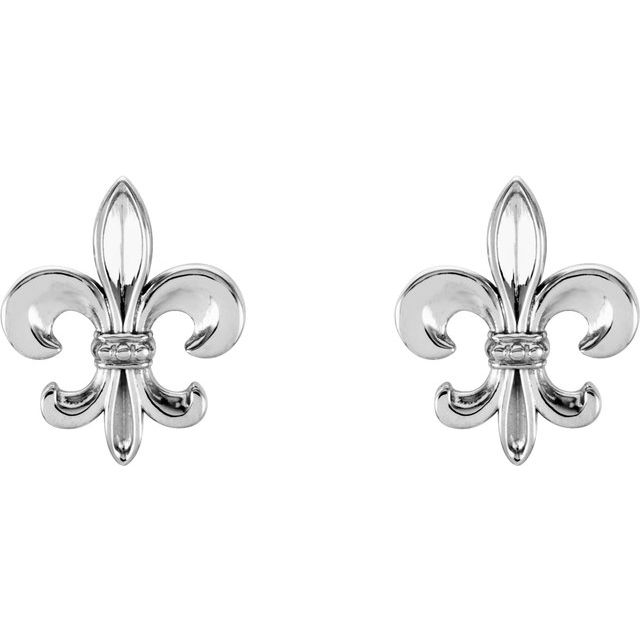 Dunya Traditional Earrings in 9K White Gold