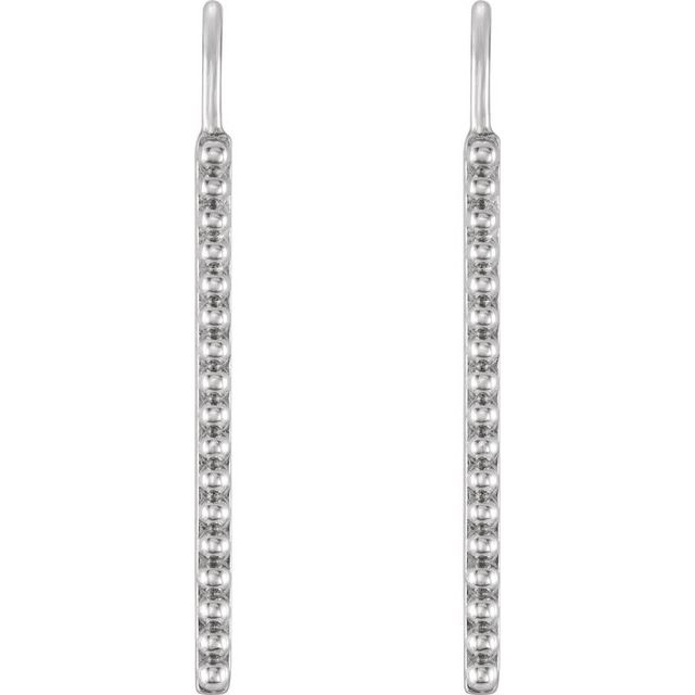 Dhanya Traditional Earrings in 9K White Gold