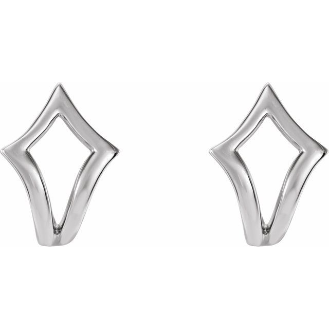 Delorean Traditional Earrings in 9K White Gold