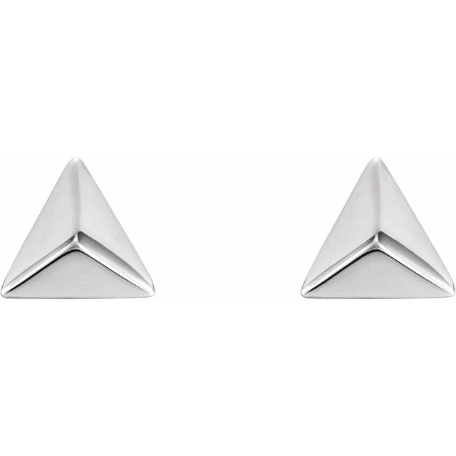 Denari Traditional Earrings in 9K White Gold