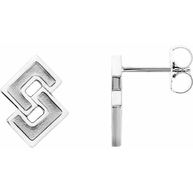 Dymond Traditional Earrings in 9K White Gold