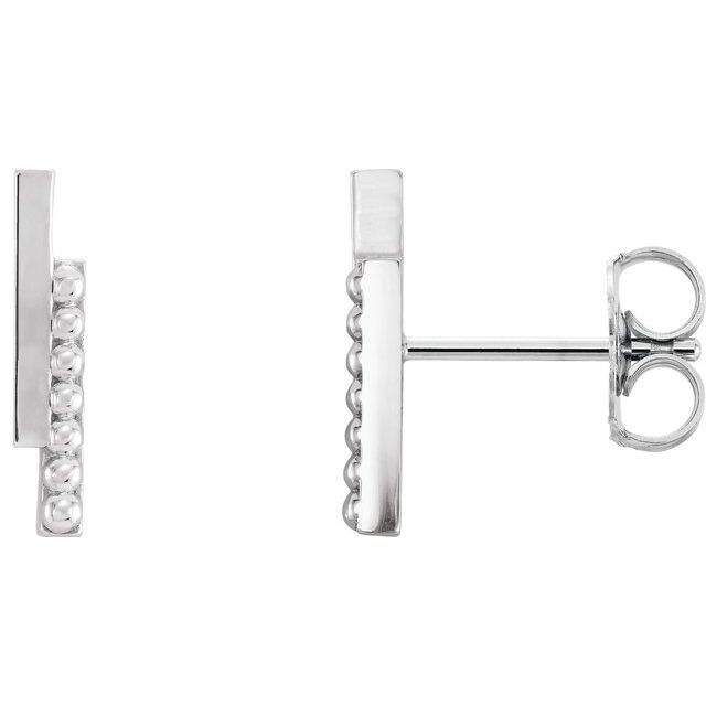 Dore Traditional Earrings in 9K White Gold