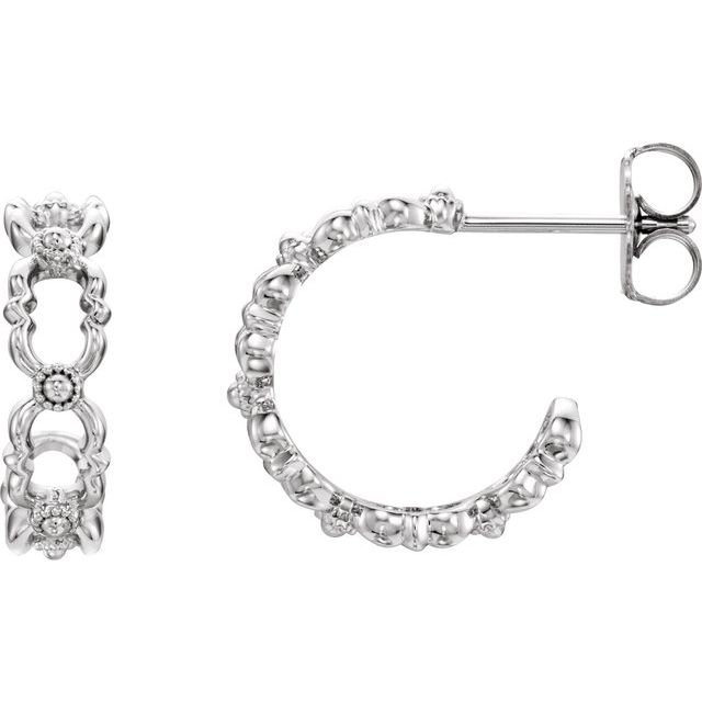 Dessie Traditional Earrings in 9K White Gold