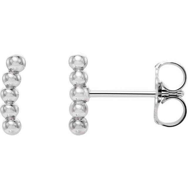 Dhatri Traditional Earrings in 9K White Gold