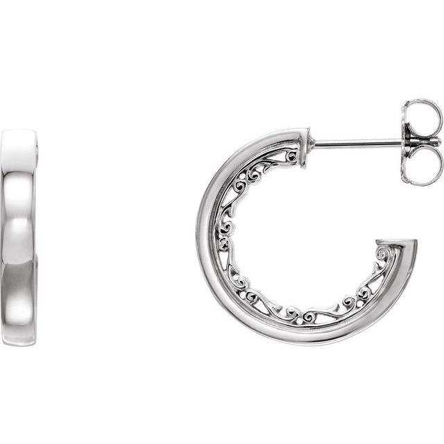 Deshane Traditional Earrings in 9K White Gold