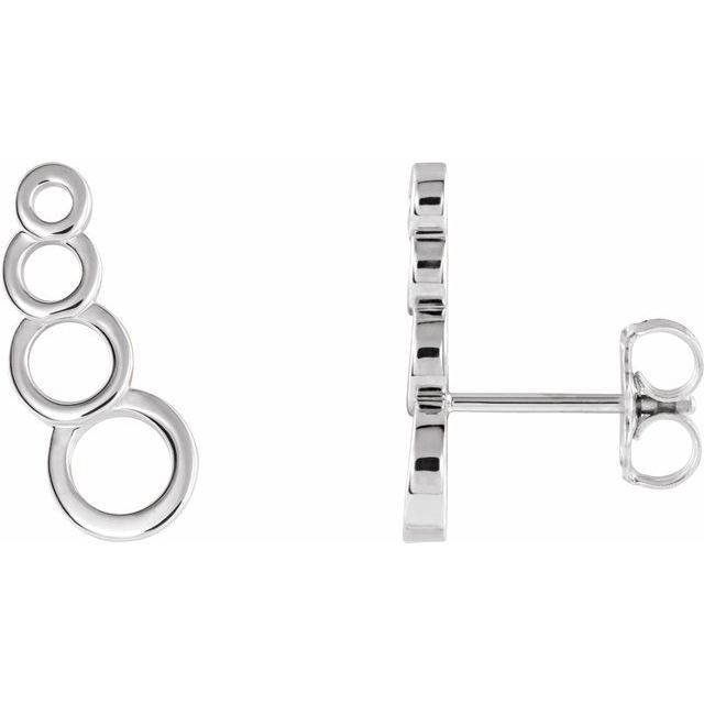 Denaya Traditional Earrings in 9K White Gold