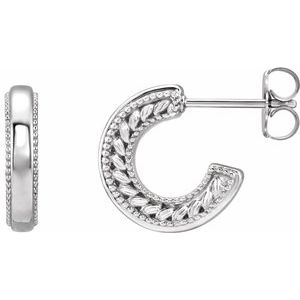 Delyth Traditional Earrings in 9K White Gold