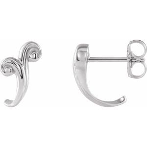 Delysia Traditional Earrings in 9K White Gold