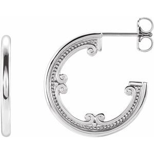 Dianora Traditional Earrings in 9K White Gold