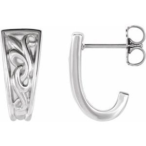 Dhuthi Traditional Earrings in 9K White Gold