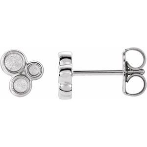 Dianthe Traditional Earrings in 9K White Gold
