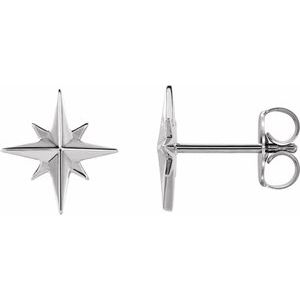 Dhuka Traditional Earrings in 9K White Gold
