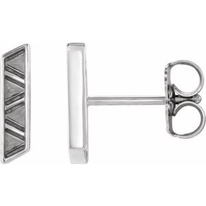 Dhvija Traditional Earrings in 9K White Gold