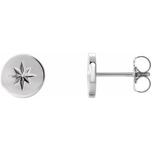 Dicle Traditional Earrings in 9K White Gold