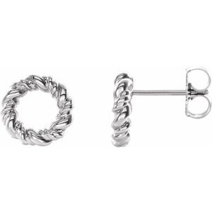 Dinpal Traditional Earrings in 9K White Gold
