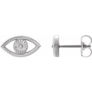 Disai Traditional Earrings in 9K White Gold