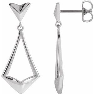 Donatas Traditional Earrings in 9K White Gold