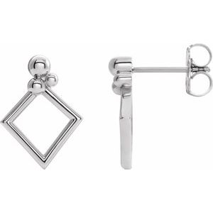 Donda Traditional Earrings in 9K White Gold