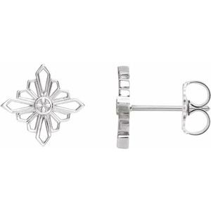Dulcea Traditional Earrings in 9K White Gold