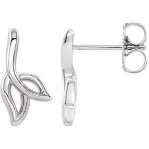 Dorotta Traditional Earrings in 9K White Gold