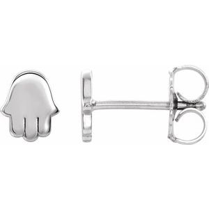 Duena Traditional Earrings in 9K White Gold