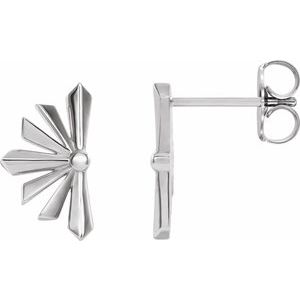 Dumisani Traditional Earrings in 9K White Gold