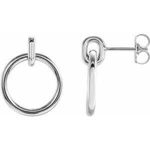 Dympna Traditional Earrings in 9K White Gold