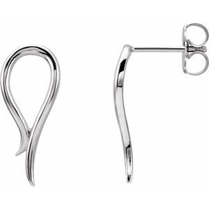 Dylla Traditional Earrings in 9K White Gold