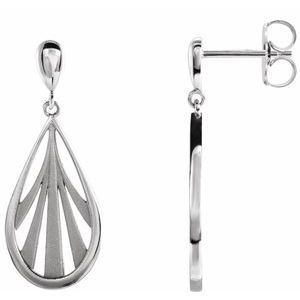 Dinaz Traditional Earrings in 9K White Gold