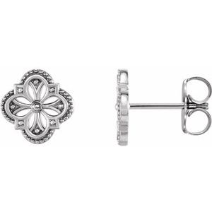 Druhi Traditional Earrings in 9K White Gold