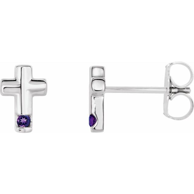 Petriciya 0.10 - 3.00 Carat Amethyst Channel Set  Diamond Earrings
