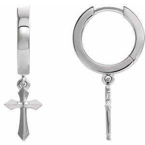 Dvaita Traditional Earrings in 9K White Gold