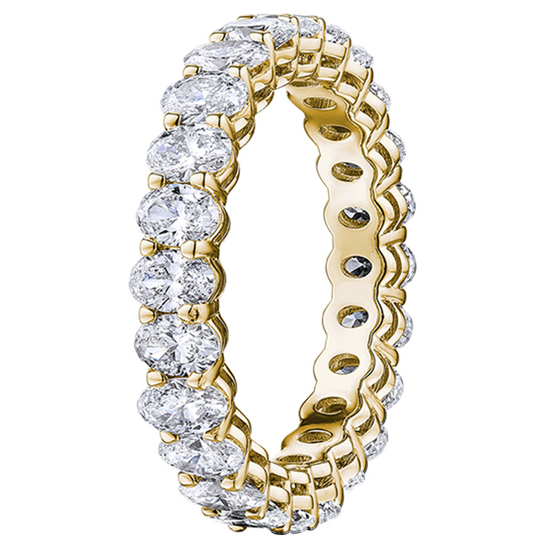 1.75 Ct Lab-Created Oval Cut Eanflead  Diamond Rings in 9K White Gold