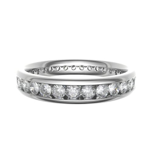 0.5 Ct Lab-Created Round Cut Elka  Diamond Rings in 9K White Gold