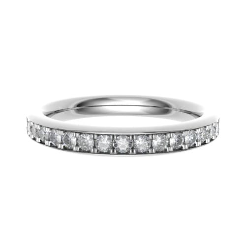 0.5 Ct Lab-Created Round Cut Elleny  Diamond Rings in 9K White Gold
