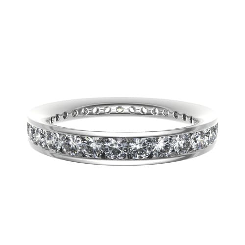 0.5 Ct Lab-Created Round Cut Ellenor  Diamond Rings in 9K White Gold