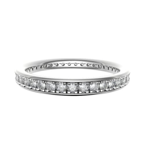 0.5 Ct Lab-Created Round Cut Elysa  Diamond Rings in 9K White Gold