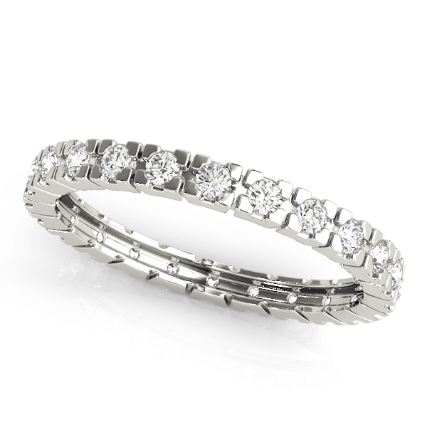 0.5 Ct Lab-Created Round Cut Erleen  Diamond Rings in 9K White Gold