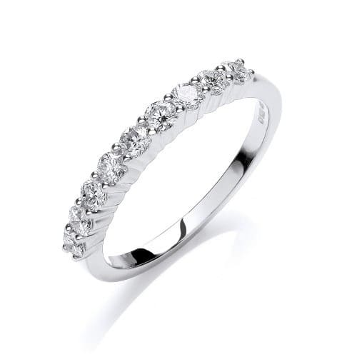 0.33 Ct Lab-Created Round Cut Elison  Diamond Rings in 18K White Gold