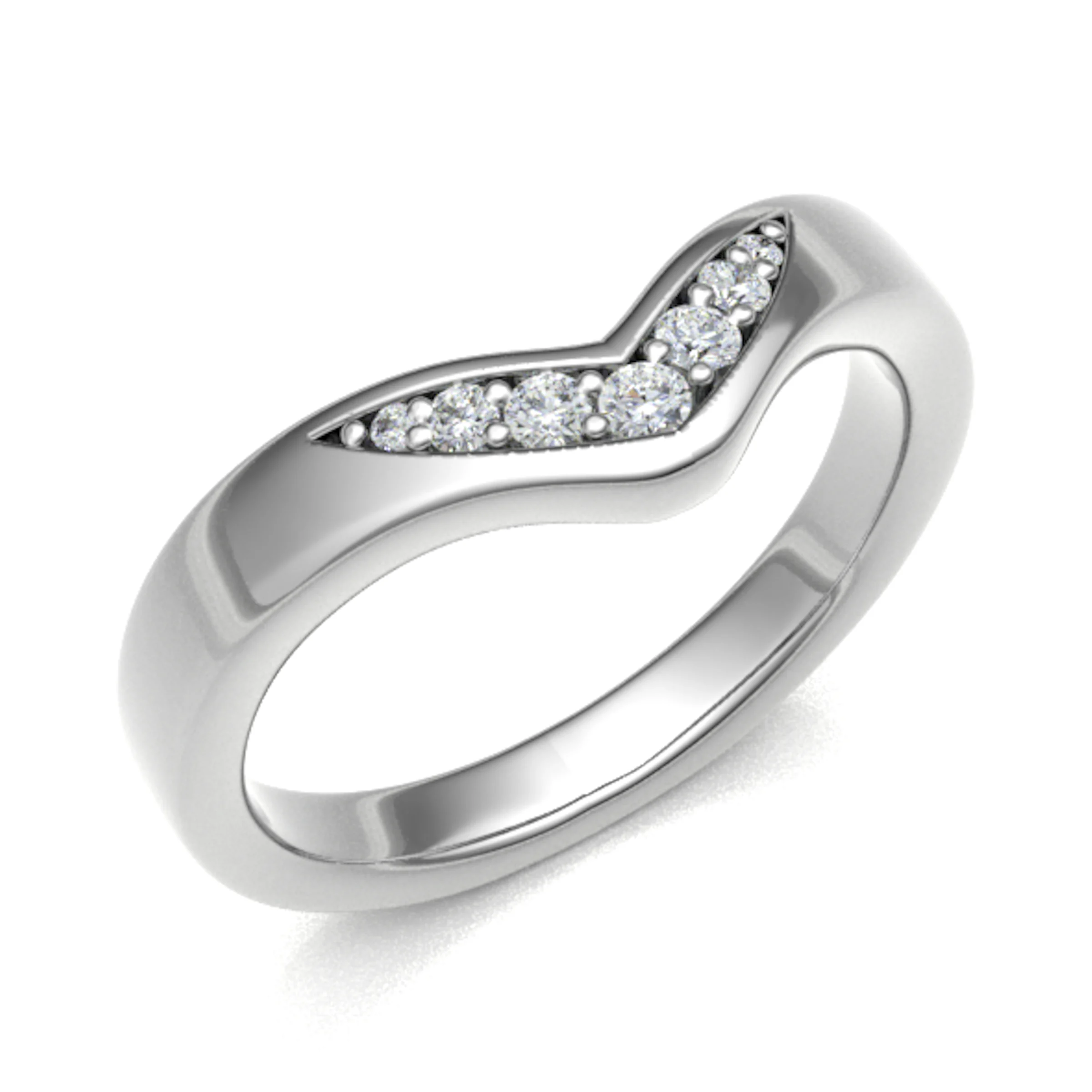 0.15 Ct Lab-Created Round Cut Eormenhilde  Wedding for Women Diamond Rings in 18K White Gold
