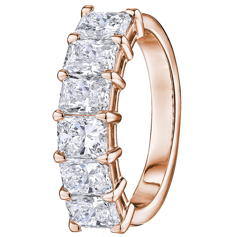 1 Ct Lab-Created Radiant Cut Elianne  Diamond Rings in 9K White Gold