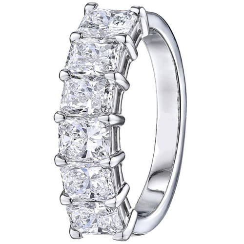 1 Ct Lab-Created Radiant Cut Elianne  Diamond Rings in 9K White Gold