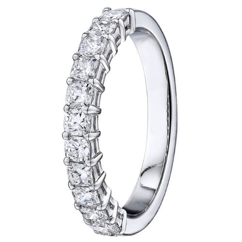 0.5 Ct Lab-Created Cushion Cut Emelda  Diamond Rings in 9K White Gold