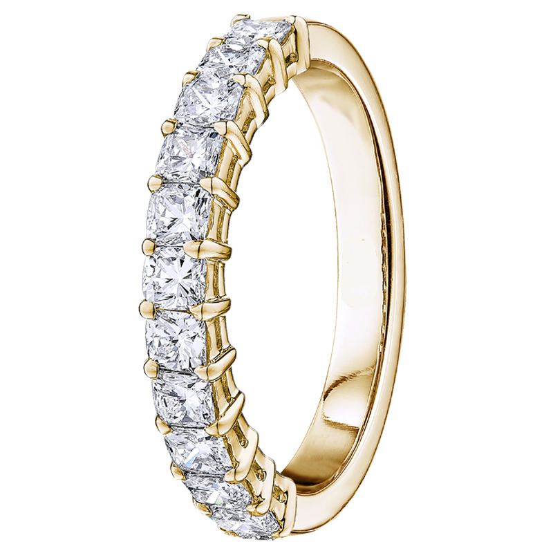 0.5 Ct Lab-Created Cushion Cut Emelda  Diamond Rings in 9K White Gold