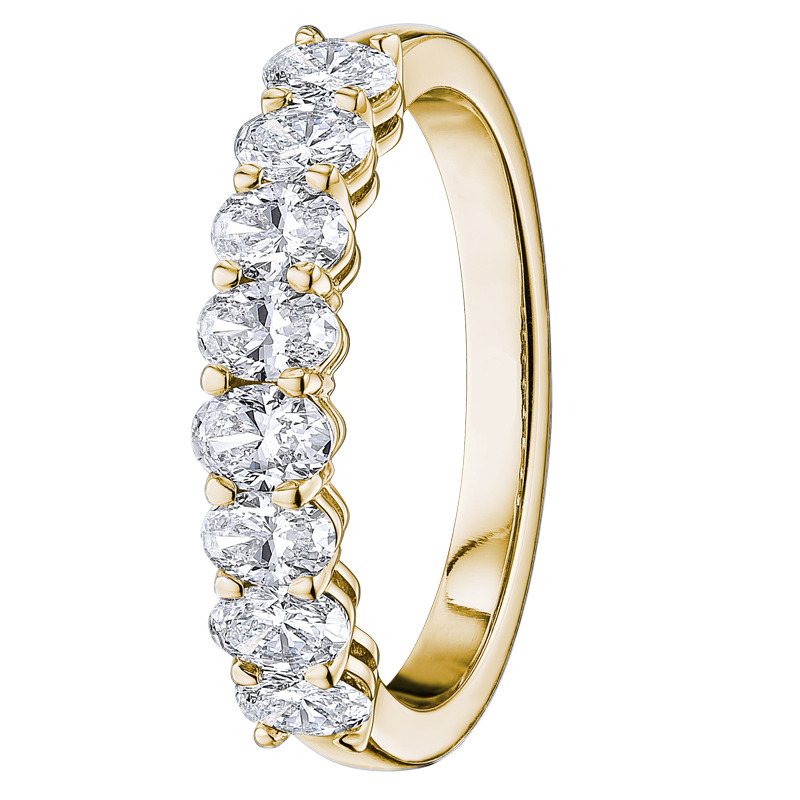 Eadda Lab Grown Yellow Gold Prong  Diamond Ring