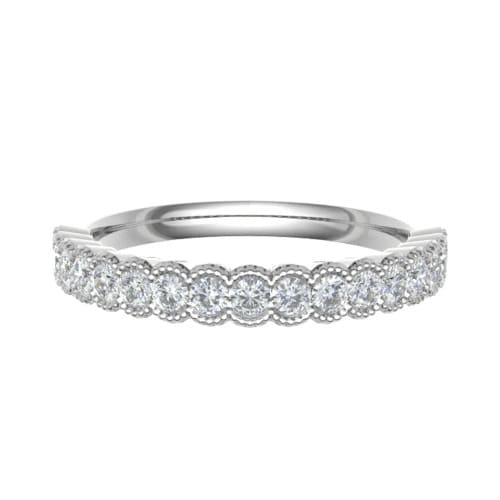 0.33 Ct Lab-Created Round Cut Enia  Diamond Rings in 9K White Gold