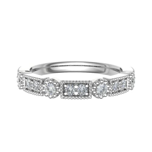 0.25 Ct Lab-Created Round Cut Ellexis  Diamond Rings in 9K White Gold