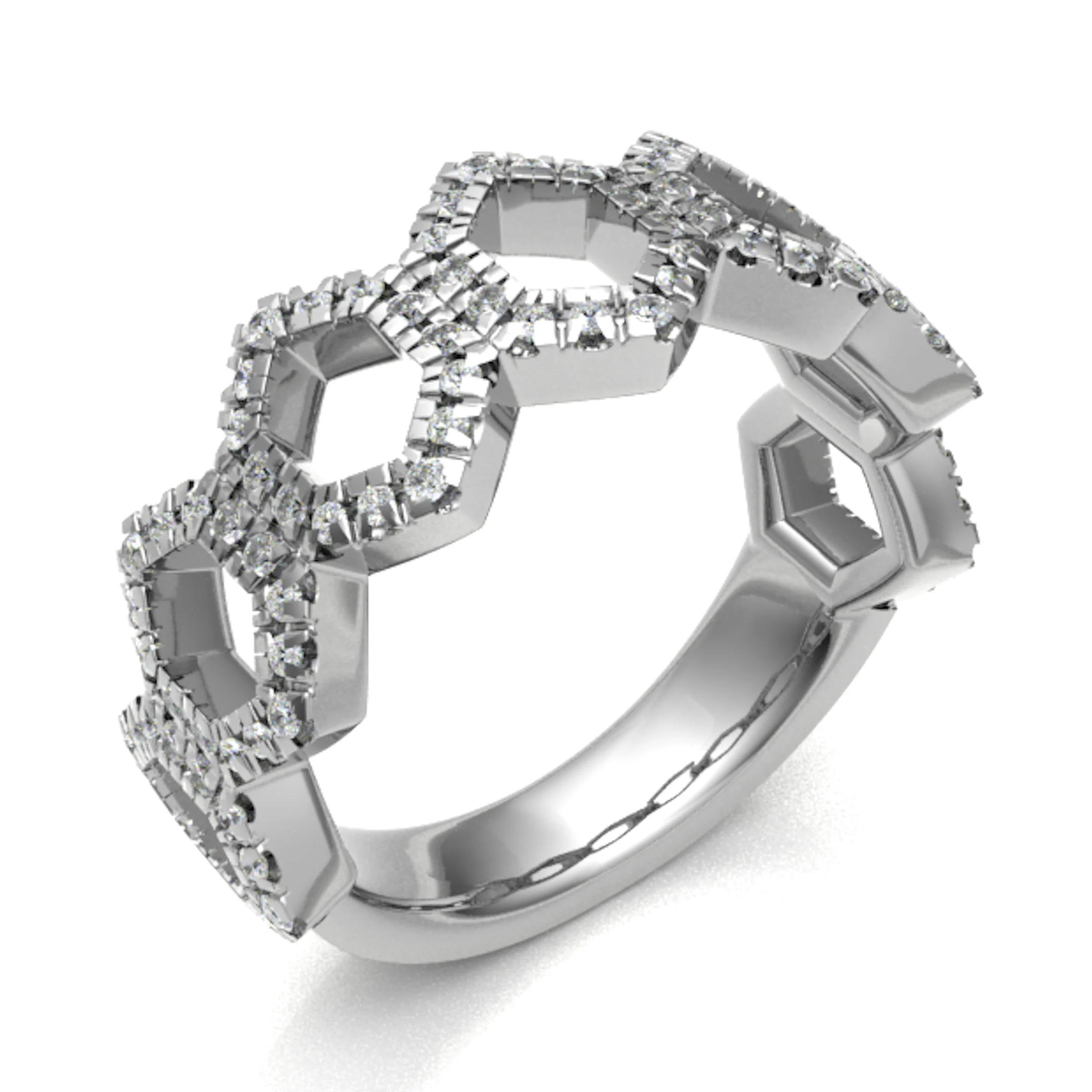0.5 Ct Lab-Created Round Cut Elishia  Diamond Rings in 9K White Gold