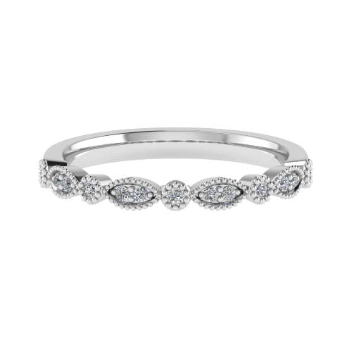 0.15 Ct Lab-Created Round Cut Erilyn  Diamond Rings in 9K White Gold