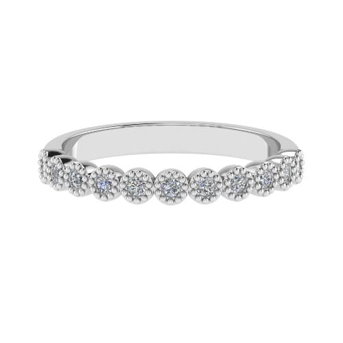 0.2 Ct Lab-Created Round Cut Ellysia  Diamond Rings in 9K White Gold